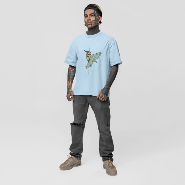 Humming Bird Unisex Oversized T-Shirt