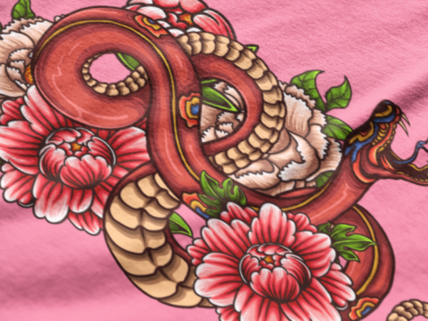 Snack Printed Flamingo Unisex Oversized T-Shirt - Image 2