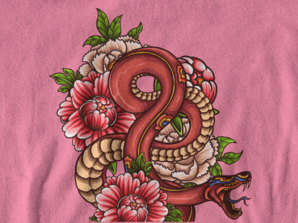 Snack Printed Flamingo Unisex Oversized T-Shirt - Image 3